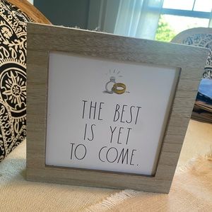Rae Dunn “the best is yet to come” wall or shelf decor